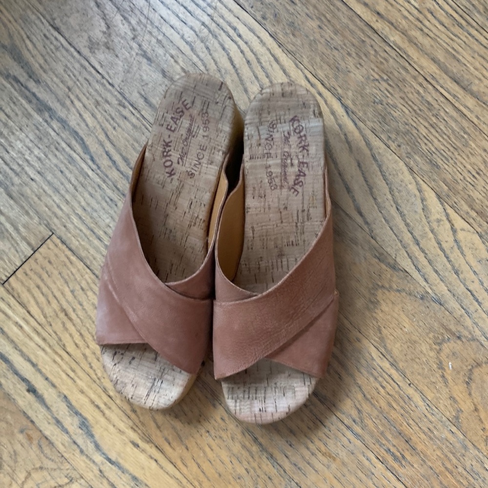 Kork Ease Tatum slides brown 6 worn once